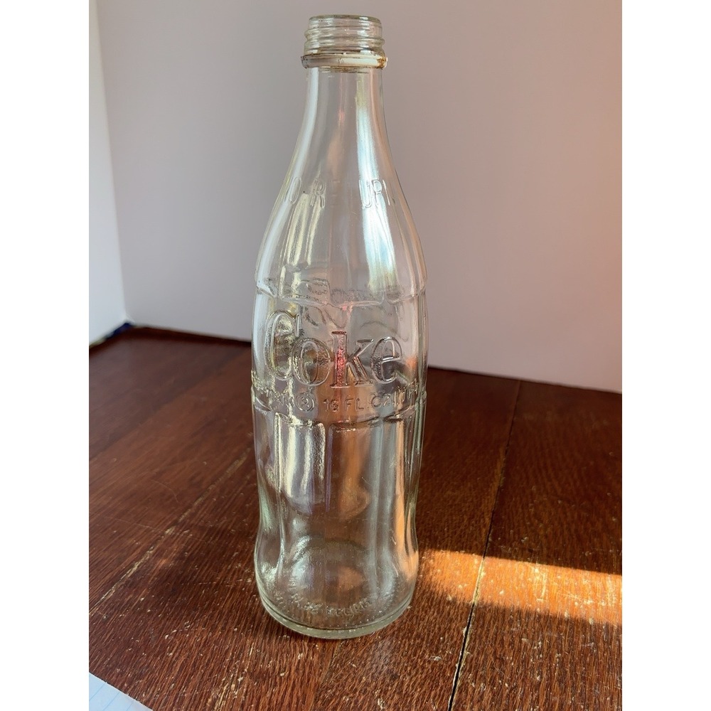 Vintage 1970 Coca-Cola 16 oz Glass Bottle No Deposit No Return Coke Embossed